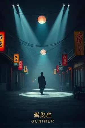 剧集《深夜便利店物语》自动门灯光海报